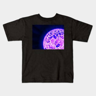 Exploding Sun Close-Up - Blue Kids T-Shirt